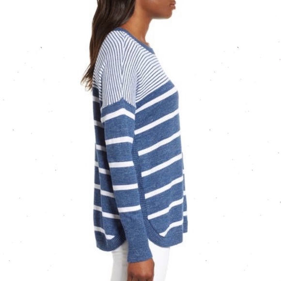 Vineyard Vines Stripe 100% Cotton Sweater Blue Size Large - Picture 3 of 9